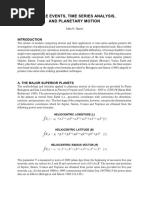 Single Events, Time Series Analysis, and Planetary Motion: Heliocentric Longitude (L)