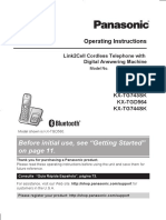 Before Initial Use, See "Getting Started" On Page 11.: Operating Instructions