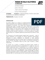 ACTIVIDAD 3. - La Reforma Educativas en América Látina Desde La Perpectiva de Los Organismos Multilaterales