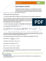 IX Physics Motion and Rest: Jsunil