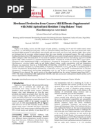 Bioethanol Production From Cassava Mill Effluents Supplemented With Solid Agricultural Residues Using Bakers%u2019 Yeast (Saccharomyces Cerevisiae)