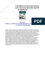 Analisis Y DiseÑO de Circuitos Electronicos Analogicos Teoria Y Ejercicios Resueltos