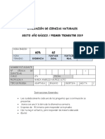 Evaluacion Ciencias 6º Marzo