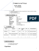 Urriculum Itae: Aneeda Shabir D/o M.Shabir