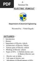 'Electric Vehicle'': A Seminar On