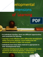 Developmental Dimensions of Learning