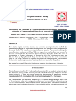 Development and Validation of Uv Spectrophotometric Methods For Simultaneousestimation of Paracetamol and Ibuprofen in Pure and Ta