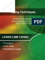 Taping Techniques: DR Satbir Singh, MBBS, DSM, Sports Medicine Consultant and Fitness Trainer