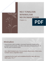 Neo Tonalism: Minimalism Neoromanticism