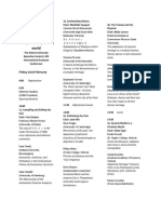 OUBS Conference Timetable