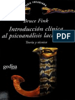 Introduccion Clinica Al Psicoanalisis Lacaniano Bruce Fink PDF