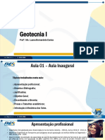 Aula+01 +Aula+Inaugural Introdução+à+Geotecnia+I