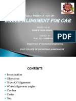 Wheel Alingment For Car: A Project Presentation On