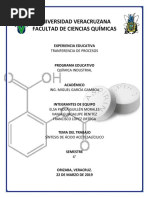 Sintesis de Aspirina (Laboratorio)