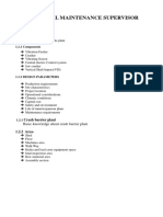 Industrial Maintenance Supervisor: Plant Layout