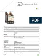 Product Data Sheet: Tesys LRD Thermal Overload Relays - 30... 40 A - Class 10A