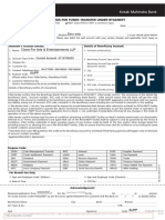 Zero Only: Application For Funds Transfer Under Rtgs/Neft