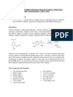 CHM557 Experiment 3 - Esterification Reaction of Vanillin - The Use of NMR To Determine A Structure