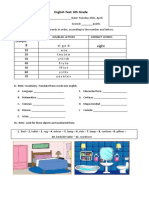 8 Eight: English Test: 6th Grade