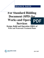 For Standard Bidding Document (SPD) For Works and Operation Services