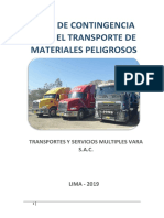 Plan de Contingencia Materiales Peligrosos PDF