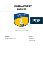 Financial Market Project: Amity Law School-1 Amity University, Uttar Pradesh