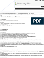 Sop For Procedure For Breakdown