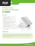 TL-PA4010 V1.0 Datasheet PDF