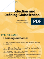 Introduction and Defining Globalization: Prepared By: Yannel M. Villaber