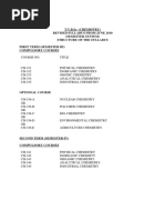 T.Y.B.Sc. (CHEMISTRY) Revised Syllabus From June 2010 (Semester System) Structure of The Syllabus First Term (Semester Iii) Compulsory Courses