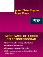 Recruiting and Selecting The Sales Force