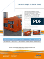 OEG Offshore - 20ft Half Height (Full Side Door) - Datasheet