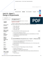 Introduction To Research - Unit 10 - Week 7 - Design of Experiments