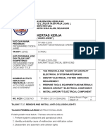 Work Sheet WIM Aviation AIRCRAFT ELECTRICAL SERVICING: REMOVE AND INSTALL ANTI-COLLISION LIGHTS