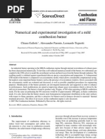 Numerical and Experimental Investigation of A Mild Combustion Burner