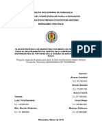 Plan Estratégico de Marketing Por Medio de Redes Sociales para El Mejoramiento de Ventas en La Empresa Doramet C.A Distribuidora de Pinturas en La Ciudad de Maracaibo, Estado Zulia.