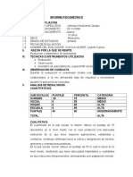 Informe Psicometrico Coopersmith