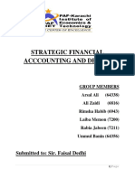 Strategic Financial Acccounting and Design: Submitted To: Sir. Faisal Dedhi