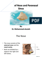 Anatomy of Nose and Paranasal Sinus: By: Dr. Mohammed Aloulah