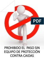 Ayudas Visuales de Prohibido El Paso Trabajo en Alturas