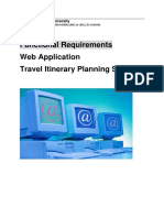 Functional Requirements Web Application Travel Itinerary Planning System