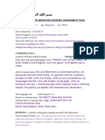 Critical Care Response Pattern Assessment Tool:: Nablus