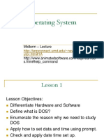 Disk Operating System: Midterm - Lecture