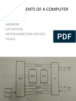 Components of A Computer: - Cpu - Memory - I/O Devices - Interconnecting Devices - Clock