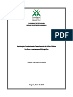 Implicações Económicas Do Financiamento Do Défice Público