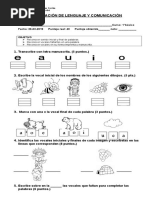 Prueba Lenguaje Vocales