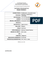 Contenido Programático de Ingles Tecnico I TSU en Informática UNELLEZ