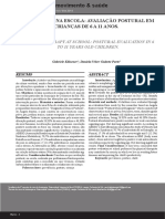 Artigo385-1 Fisioterapia Na Escola - Avaliação Postural em Crianças de 6 A 11 Anos