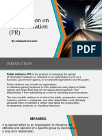 Presentation On Public Relation (PR)