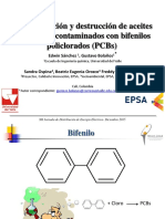 Caracterización Y Destrucción de Aceites Dieléctricos Contaminados Con Bifenilos Policlorados (PCBS)